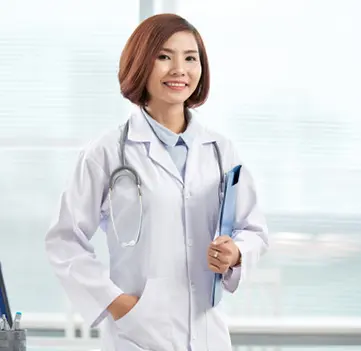 smiling-female-doctor-holding-medical-chart